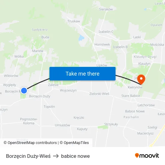 Borzęcin Duży - Wieś to babice nowe map