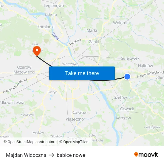Majdan Widoczna to babice nowe map
