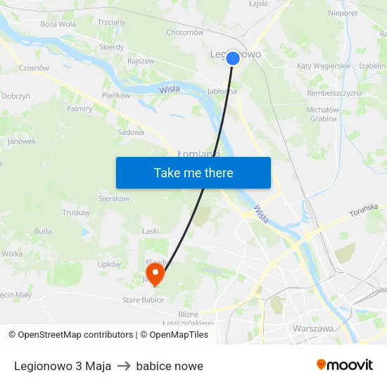 Legionowo 3 Maja to babice nowe map