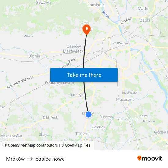 Mroków to babice nowe map