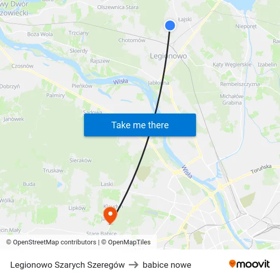 Legionowo Szarych Szeregów to babice nowe map