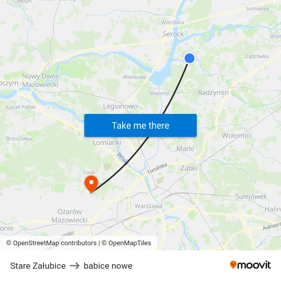 Stare Załubice to babice nowe map