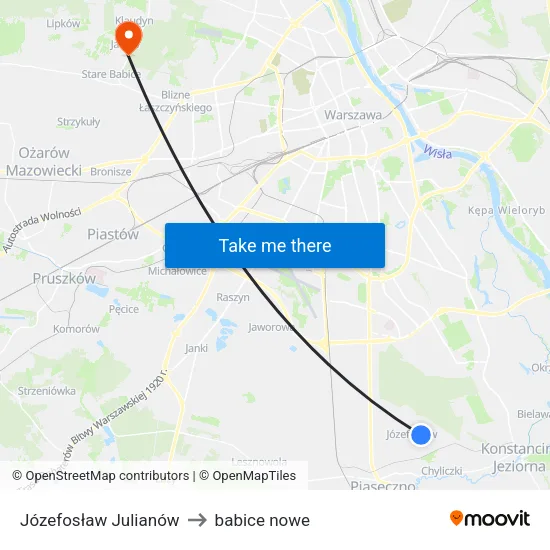 Józefosław Julianów to babice nowe map