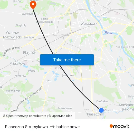 Piaseczno Strumykowa to babice nowe map