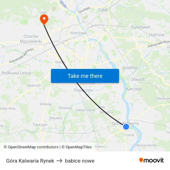 Góra Kalwaria Rynek to babice nowe map