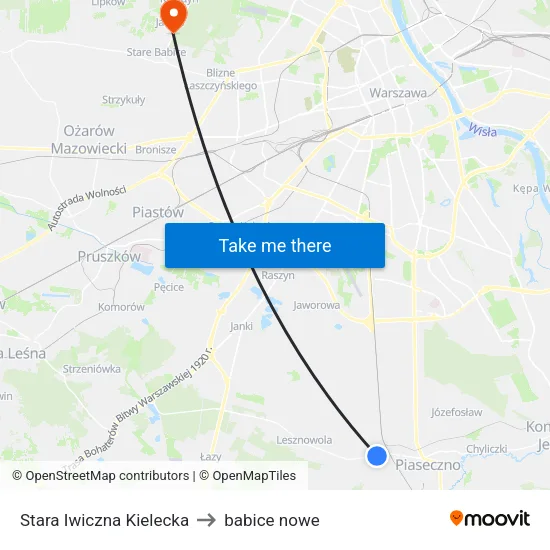 Stara Iwiczna Kielecka to babice nowe map