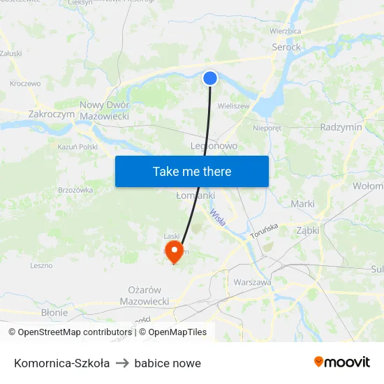 Komornica - Szkoła to babice nowe map