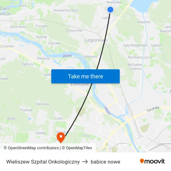 Wieliszew Szpital Onkologiczny to babice nowe map