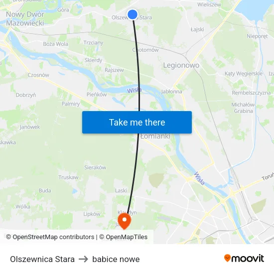 Olszewnica Stara to babice nowe map