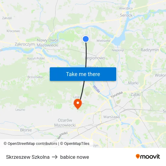Skrzeszew Szkolna to babice nowe map