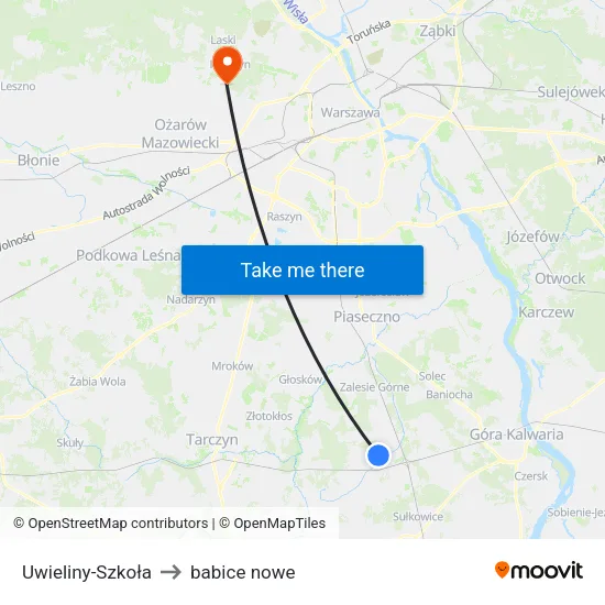 Uwieliny - Szkoła to babice nowe map