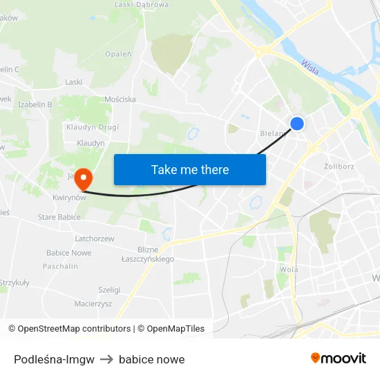 Podleśna - IMGW to babice nowe map