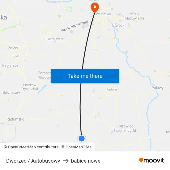 Dworzec / Autobusowy to babice nowe map