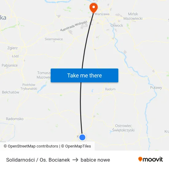 Solidarności / Os. Bocianek to babice nowe map