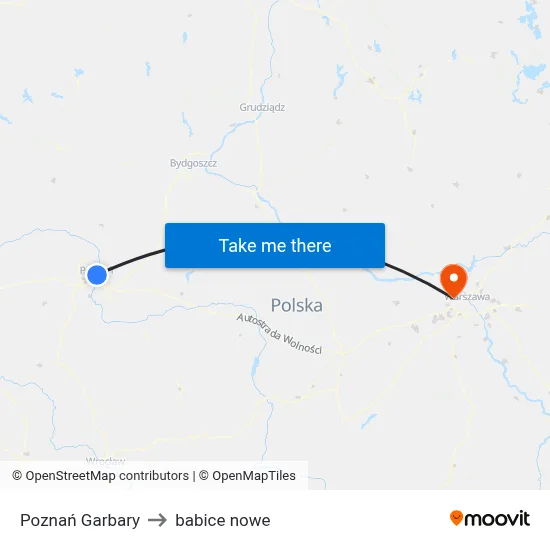 Poznań Garbary to babice nowe map