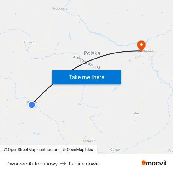 Dworzec Autobusowy to babice nowe map