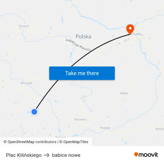 Plac Kilińskiego to babice nowe map
