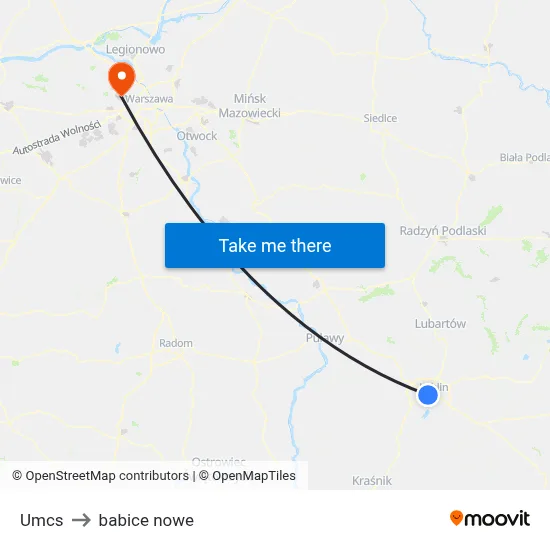 Umcs to babice nowe map