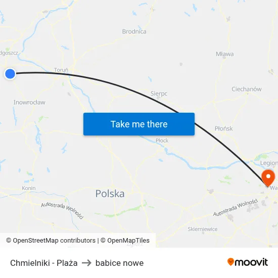 Chmielniki - Plaża to babice nowe map