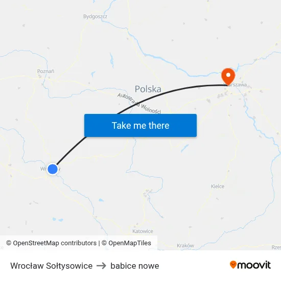 Wrocław Sołtysowice to babice nowe map