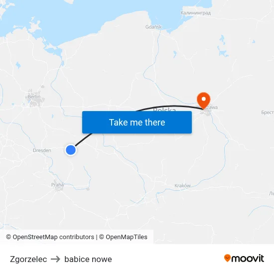 Zgorzelec to babice nowe map