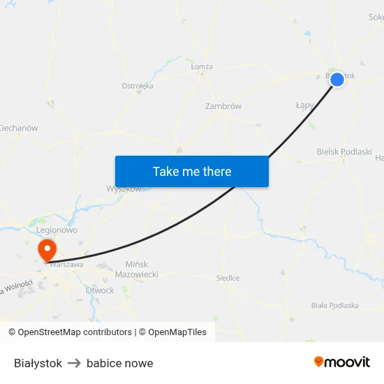 Białystok to babice nowe map