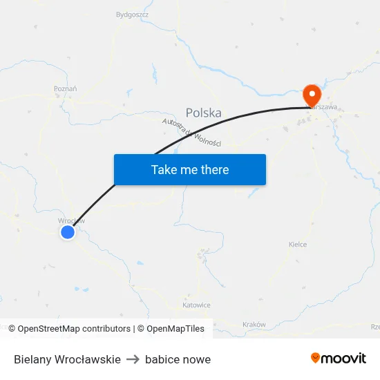 Bielany Wrocławskie to babice nowe map