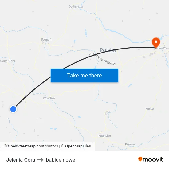 Jelenia Góra to babice nowe map