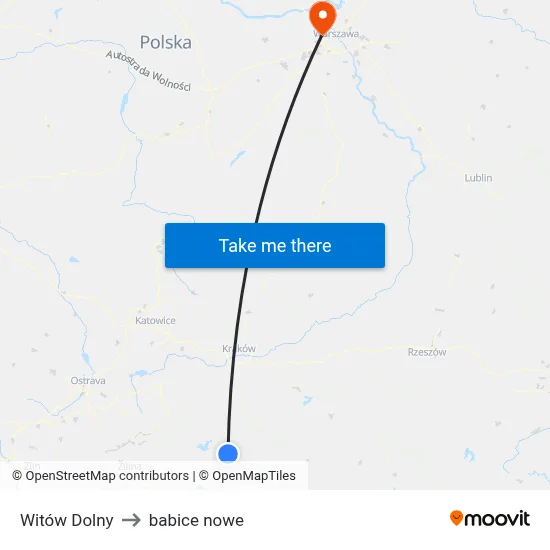 Witów Dolny to babice nowe map