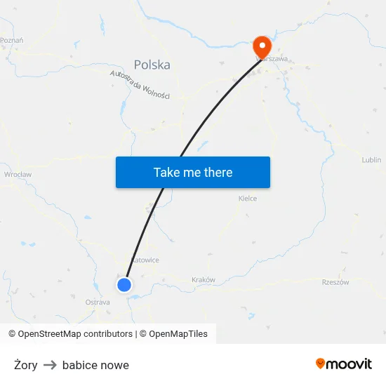 Żory to babice nowe map