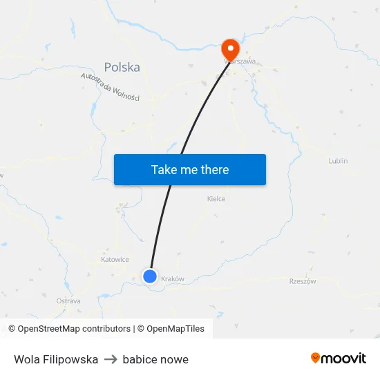 Wola Filipowska to babice nowe map