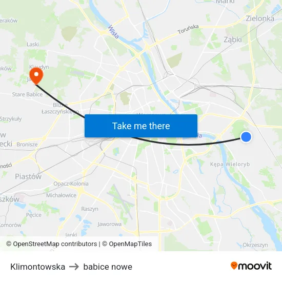 Klimontowska to babice nowe map