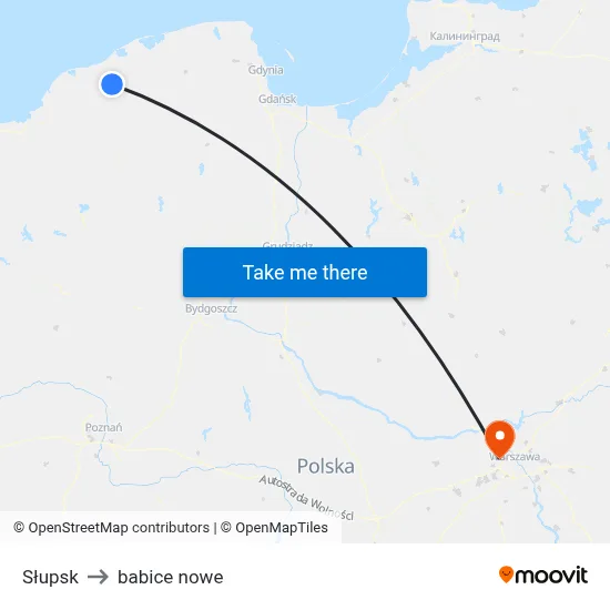 Słupsk to babice nowe map
