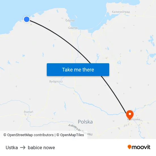 Ustka to babice nowe map