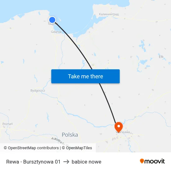 Rewa - Bursztynowa 01 to babice nowe map