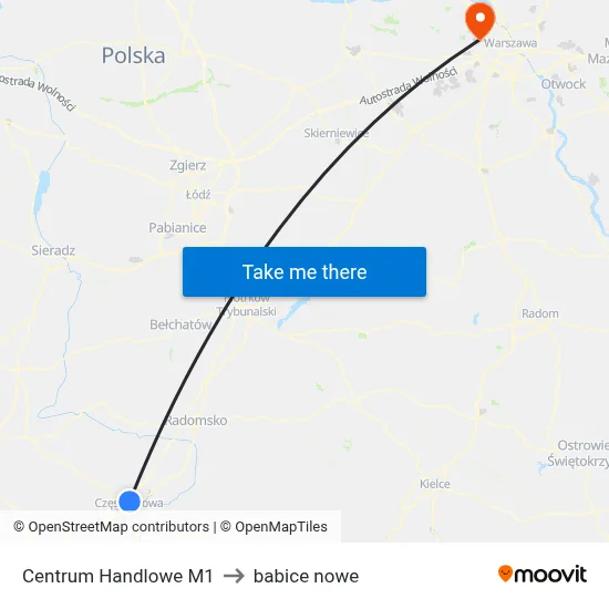 Centrum Handlowe M1 to babice nowe map