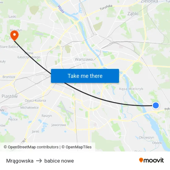 Mrągowska to babice nowe map
