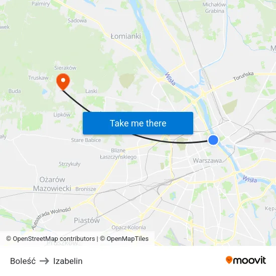 Boleść to Izabelin map