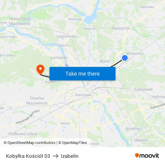 Kobyłka Kościół 03 to Izabelin map