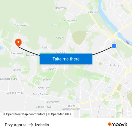 Przy Agorze to Izabelin map