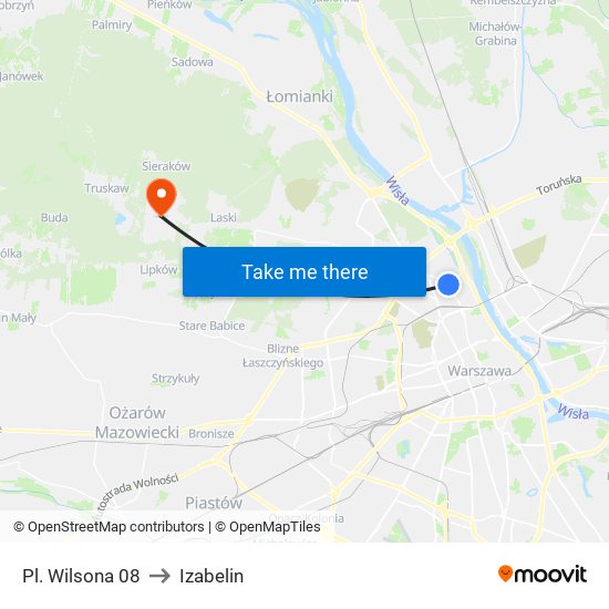 Pl. Wilsona 08 to Izabelin map