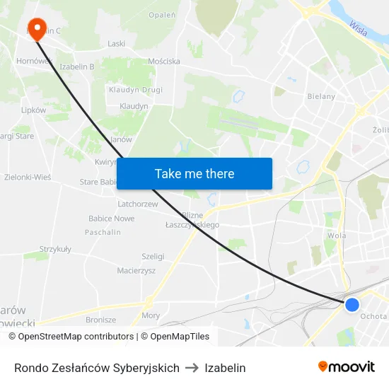 Rondo Zesłańców Syberyjskich to Izabelin map