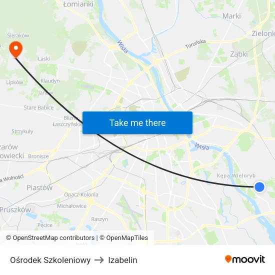 Ośrodek Szkoleniowy to Izabelin map