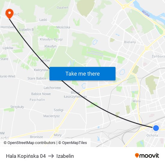 Hala Kopińska 04 to Izabelin map