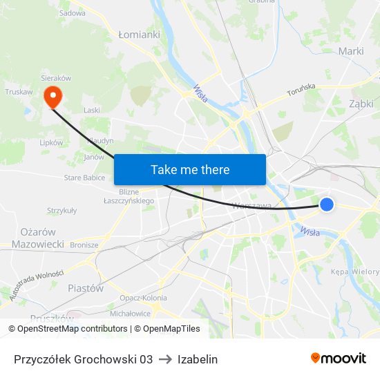 Przyczółek Grochowski 03 to Izabelin map