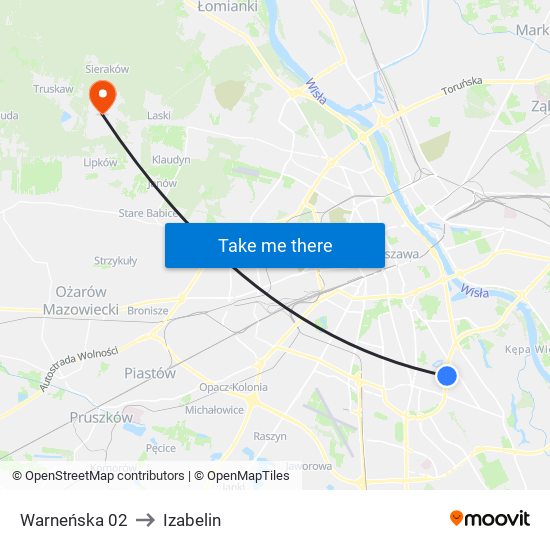 Warneńska 02 to Izabelin map