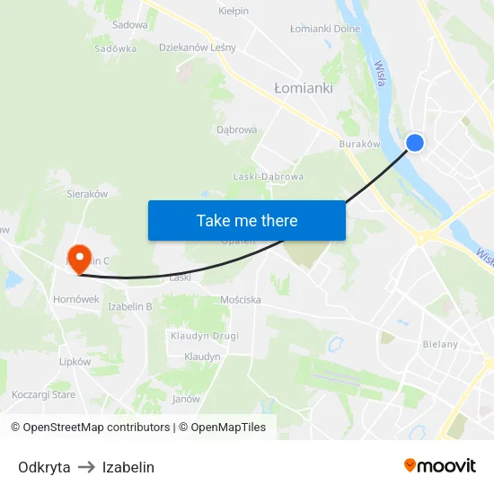 Odkryta to Izabelin map