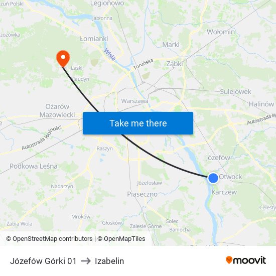 Józefów Górki 01 to Izabelin map