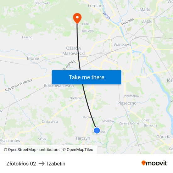 Złotokłos 02 to Izabelin map