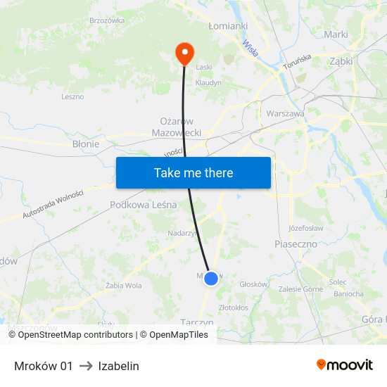 Mroków 01 to Izabelin map